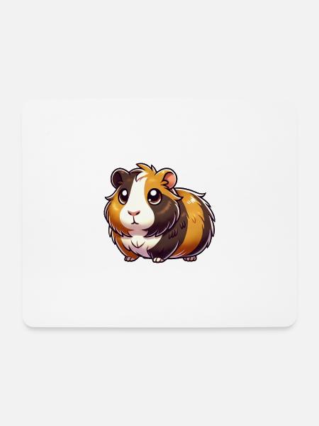 Comic Meerschweinchen - Mousepad (Querformat) - Weiß