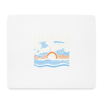 Seetage und Schiffswellen - Mousepad (Querformat) - Weiß - Vorne