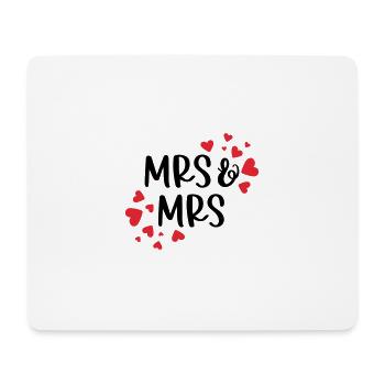 MRS & MRS LIEBE LIEBEN GIRLS FRAUEN LGBT MOTIVE - Mousepad (Querformat) - Weiß - Vorne
