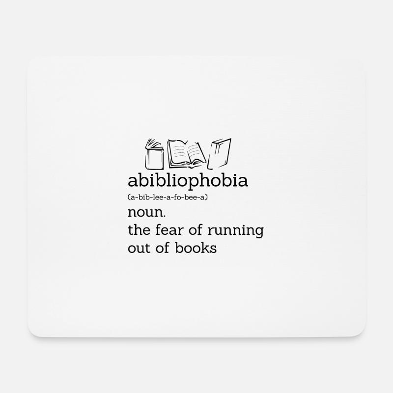 Abibliophobie - Mousepad (Querformat) - Weiß