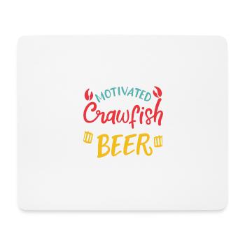 Motivated By Crawfish & Beer - Mousepad (Querformat) - Weiß - Vorne