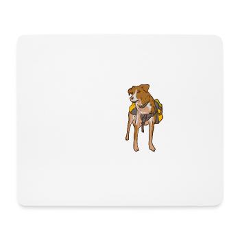 Happiness Is Hiking With A Dog - Mousepad (Querformat) - Weiß - Vorne