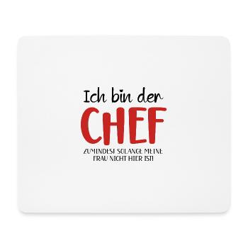Art culinaire motif CHEF - Tapis de souris (format paysage) - blanc - Devant