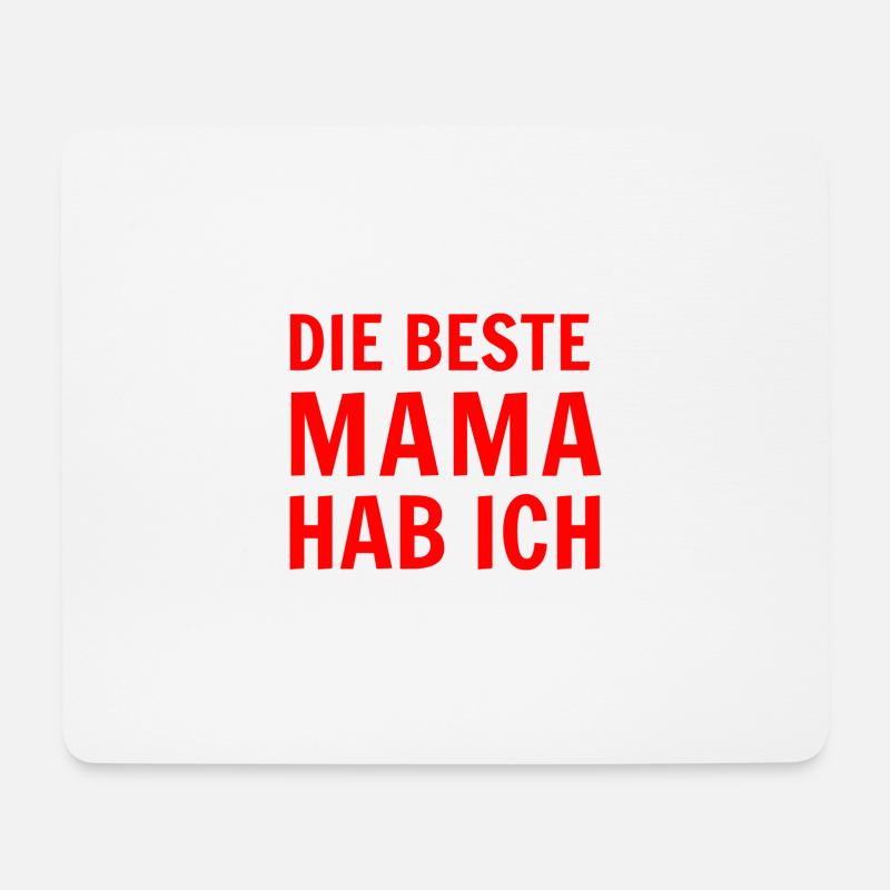 die Beste Mama hab ich - Mousepad (Querformat) - Weiß