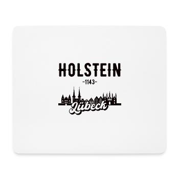 Lübeck Skyline Geschenk - Mousepad (Querformat) - Weiß - Vorne