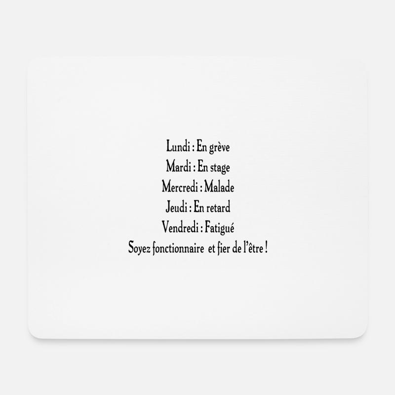fonctionnaire - Tapis de souris (format paysage) - blanc