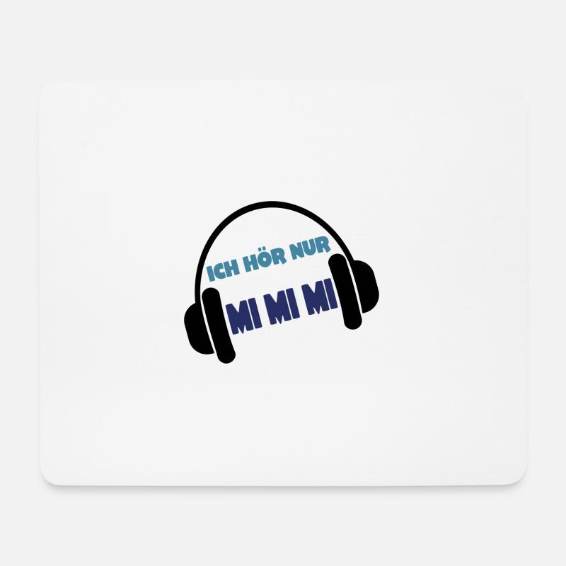Ich höre nur MIMIMI - Mousepad (Querformat) - Weiß