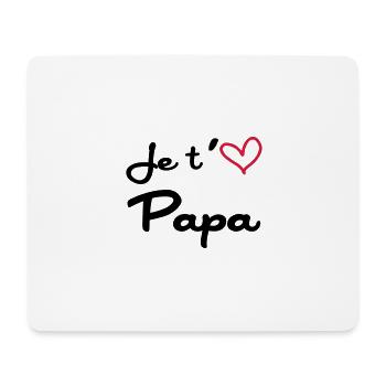 Je t'aime Papa - Tapis de souris (format paysage) - blanc - Devant