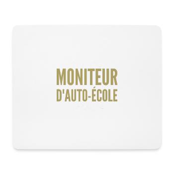 Moniteur Auto-école - Tapis de souris (format paysage) - blanc - Devant