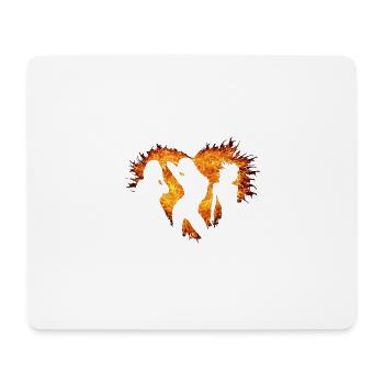 heart dance - Mouse Pad (horizontal) - white - Front