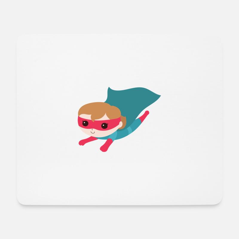 Superheld Mädchen - Mousepad (Querformat) - Weiß