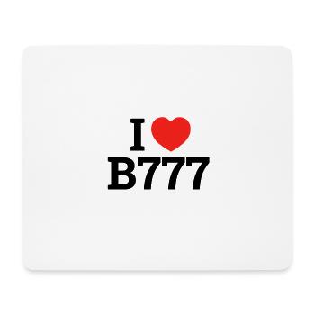 I love B777 - Mouse Pad (horizontal) - white - Front