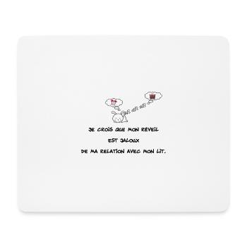 réveil - Tapis de souris (format paysage) - blanc - Devant