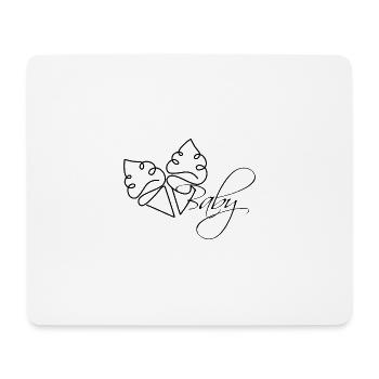 Glace Bébé Lineart - Tapis de souris (format paysage) - blanc - Devant
