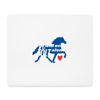 You will never TÖLT alone. Islandpferd 🇮🇸 - Mousepad (Querformat) - Weiß - Vorne
