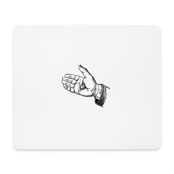 Main avec pièce - Tapis de souris (format paysage) - blanc - Devant