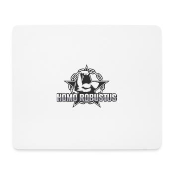 HOMO ROBUSTUS KRAFT FITNESS GYM SPORT MOTIV SPRUCH - Mousepad (Querformat) - Weiß - Vorne