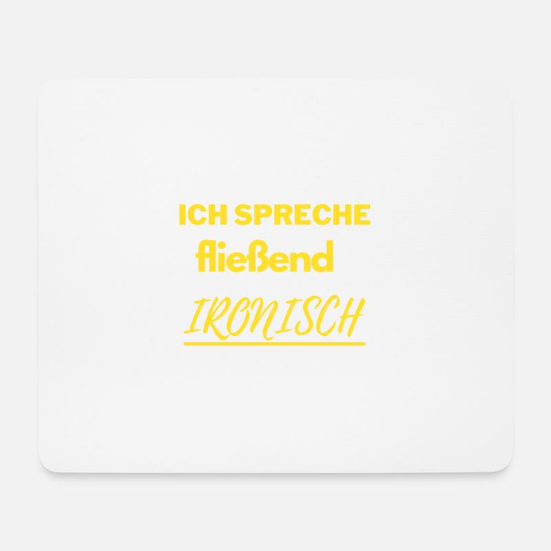 Fließend ironisch - Mousepad (Querformat) - Weiß