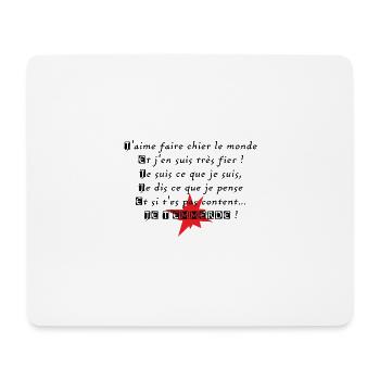 emmerdehomme - Tapis de souris (format paysage) - blanc - Devant