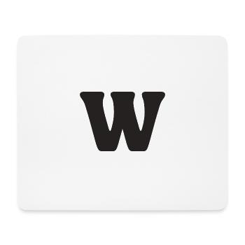 W - Mousepad (Querformat) - Weiß - Vorne