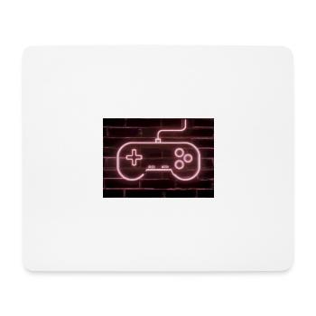 Neon Gaming Controller für Gamer - Mousepad (Querformat) - Weiß - Vorne