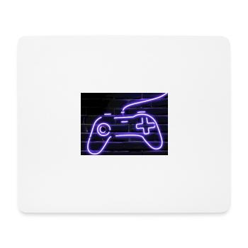 Neon Gaming Controller für Gamer - Mousepad (Querformat) - Weiß - Vorne