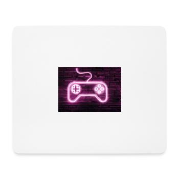 Neon Gaming Controller für Gamer - Mousepad (Querformat) - Weiß - Vorne