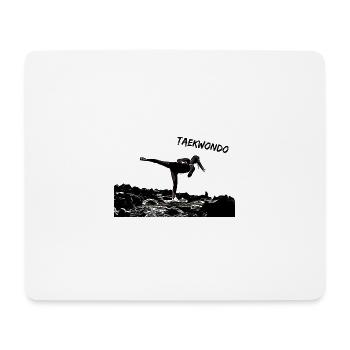 TAEKWONDO GIRL - Mousepad (Querformat) - Weiß - Vorne