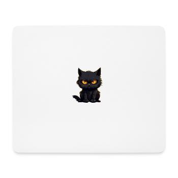 Chat noir maman s Little Darling - Tapis de souris (format paysage) - blanc - Devant