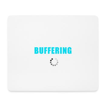 Brain Buffering Shirt - lustig Overthinking Shirt - Mousepad (Querformat) - Weiß - Vorne