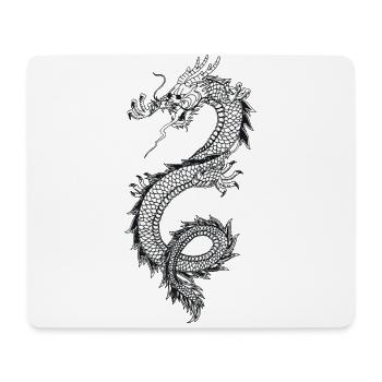 China chinesischer Drache Tattoo - Mousepad (Querformat) - Weiß - Vorne