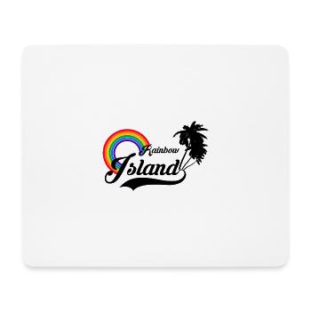 Rainbow Island LGBT Gay Pride Rainbow Island - Tapis de souris (format paysage) - blanc - Devant