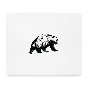 Ours naturel - Tapis de souris (format paysage) - blanc - Devant