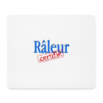 Râleur certifié - Tapis de souris (format paysage) - blanc - Devant