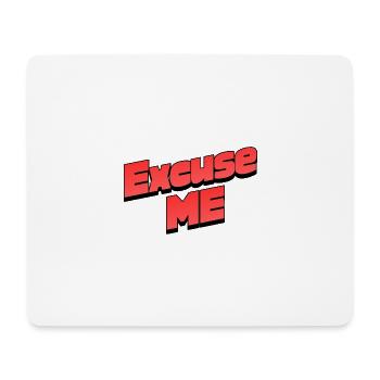 Excuse Me Retro Typo Grafik - Mousepad (Querformat) - Weiß - Vorne