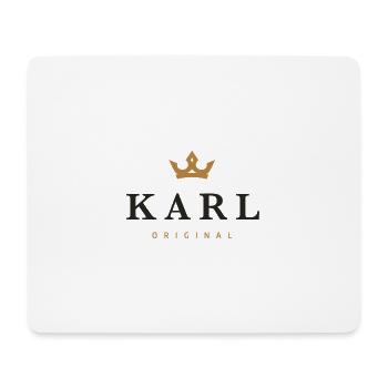 Logo de la famille Karl Original - Tapis de souris (format paysage) - blanc - Devant