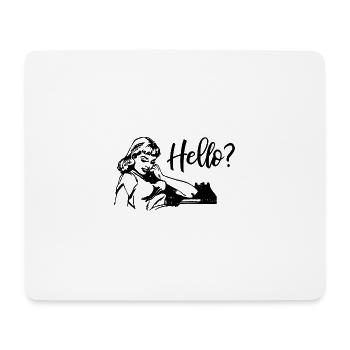 Hello ? - Téléphoner Lockdown - Tapis de souris (format paysage) - blanc - Devant