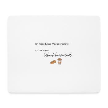 LIEBEVOLL Morgenroutine Zimtschnecke  - Mousepad (Querformat) - Weiß - Vorne