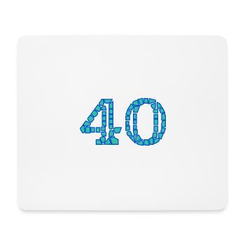 40. 40 ANS. 40e ANNIVERSAIRE. ANNIVERSAIRE 40 ANS. - Tapis de souris (format paysage) - blanc - Devant