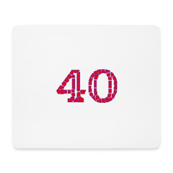 40. 40 YEARS. 40th ANNIVERSARY. 40 YEARS ANNIVERSARY. - Mouse Pad (horizontal) - white - Front
