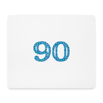 90. 90 ANS. 90e ANNIVERSAIRE. ANNIVERSAIRE 90 ANS. - Tapis de souris (format paysage) - blanc - Devant