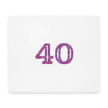 40. 40 YEARS. 40th ANNIVERSARY. 40 YEARS ANNIVERSARY. - Mouse Pad (horizontal) - white - Front