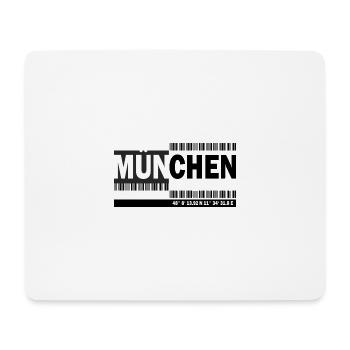 München Koordinaten Typo - Mousepad (Querformat) - Weiß - Vorne