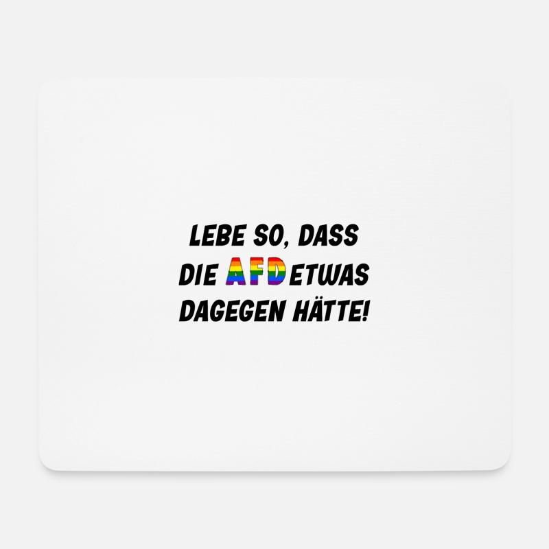 Lebe gut <3 - Mousepad (Querformat) - Weiß