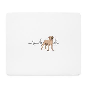 Gelber Labrador Labbi Labrador Heartbeat - Mousepad (Querformat) - Weiß - Vorne