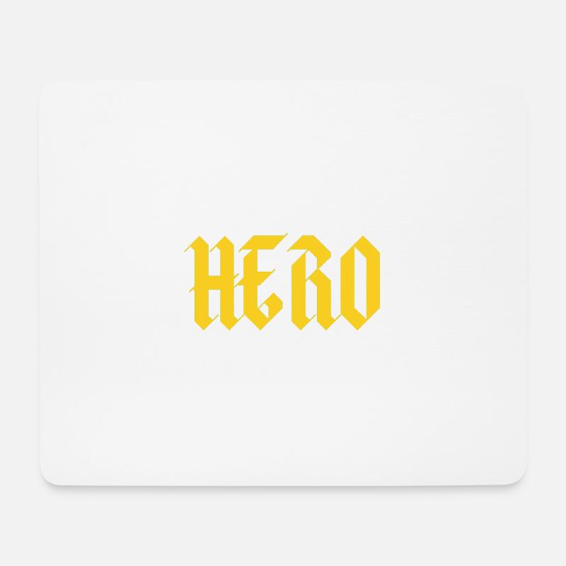 Hero - Mousepad (Querformat) - Weiß