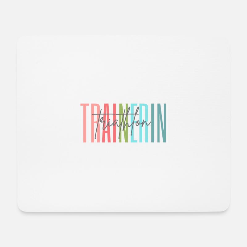 Trainerin Triathlon Triathlontrainerin Geschenk - Mousepad (Querformat) - Weiß