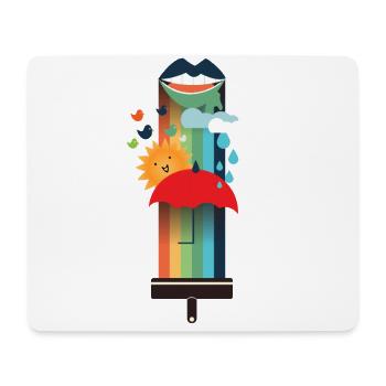 Weather mouth - Mouse Pad (horizontal) - white - Front