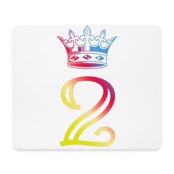 2 Couronne de numéros - Tapis de souris (format paysage) - blanc - Devant