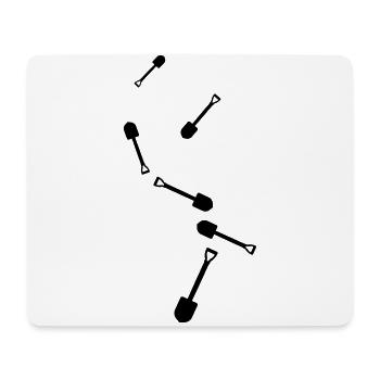 Shovel icon silhouette - Mouse Pad (horizontal) - white - Front